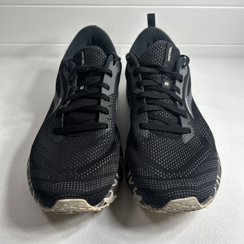 Brooks Revel 6 Shoes Mens Size 10.5 Black Camo Mesh Running Sneakers Luna Rock - Picture 3 of 10